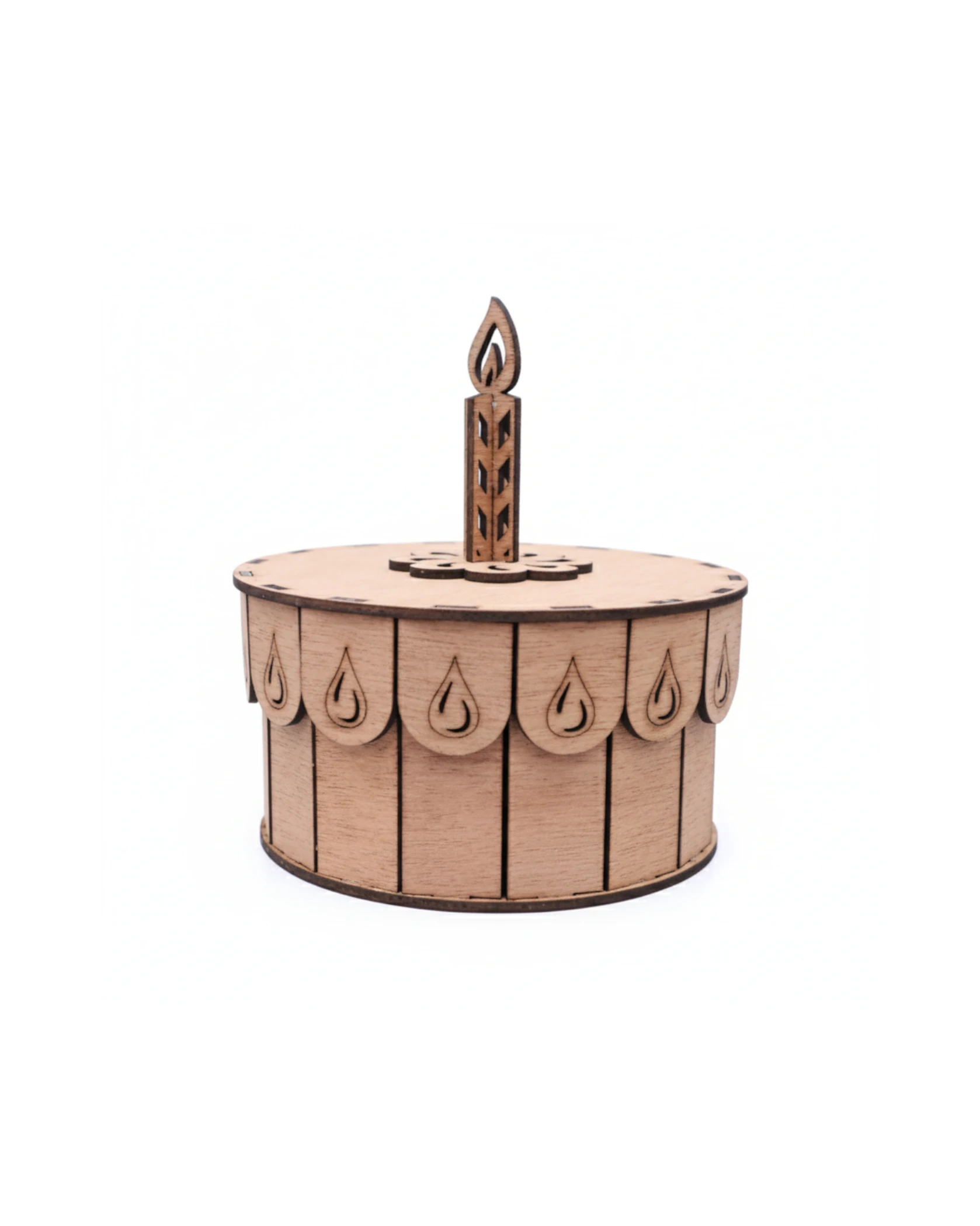 Pudełko na urodziny ze świeczką